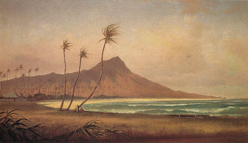 Gideon Jacques Denny Waikiki Beach Norge oil painting art